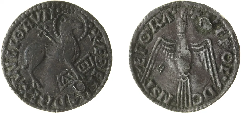 Монета «Агнус Деи» Этельреда II, 1009 год.